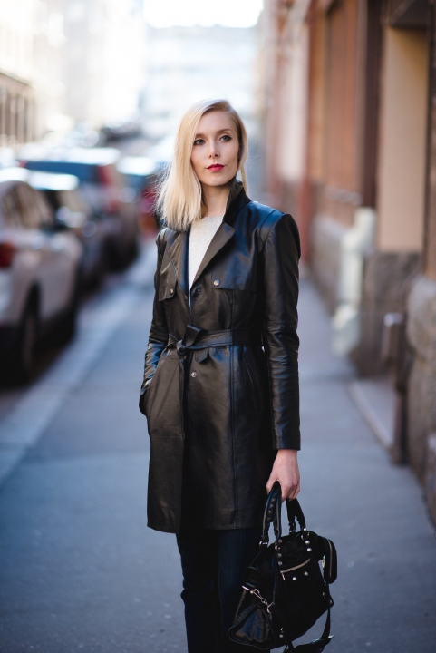 Style Plaza Leather Trench Outfit 23