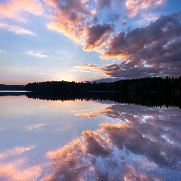 Summer House Sunset Reflection Pink Portrait